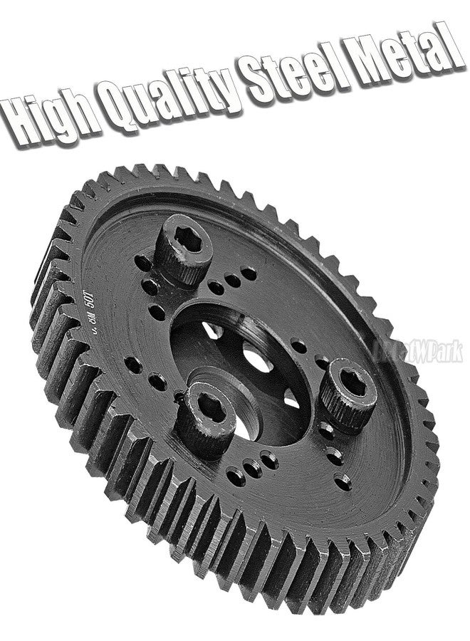 تروس BRCatWPark RC 50T Spur Gears 0.8Mod، قطع غيار مُحسّنة لسيارات 1/10 Slash 2WD (VXL)/Rustler 2WD (VXL)/Stampede 2WD (VXL)/Bandit 2WD (VXL)، قابض انزلاقي معدني فولاذي شديد التحمل، أحمر - Image 4